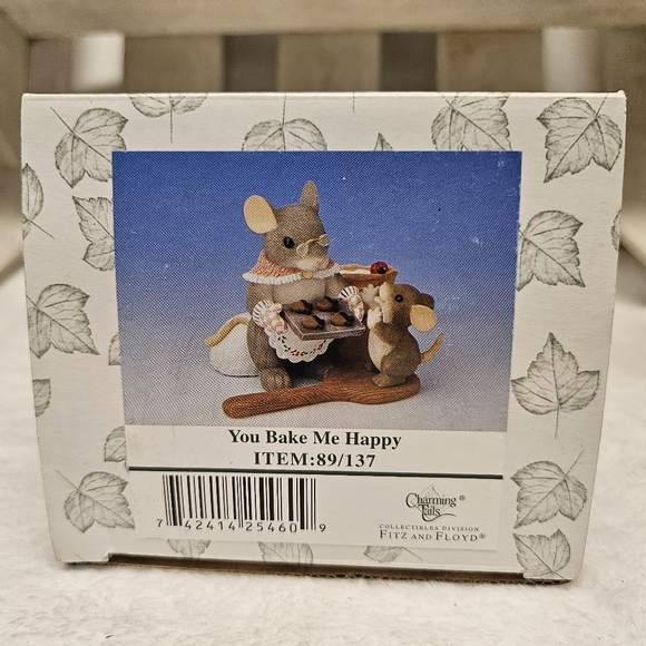 CHARMING TAILS Collectibles Division You Bake Me Happy Figurine Fitz And Floyd - Picture 3 of 11